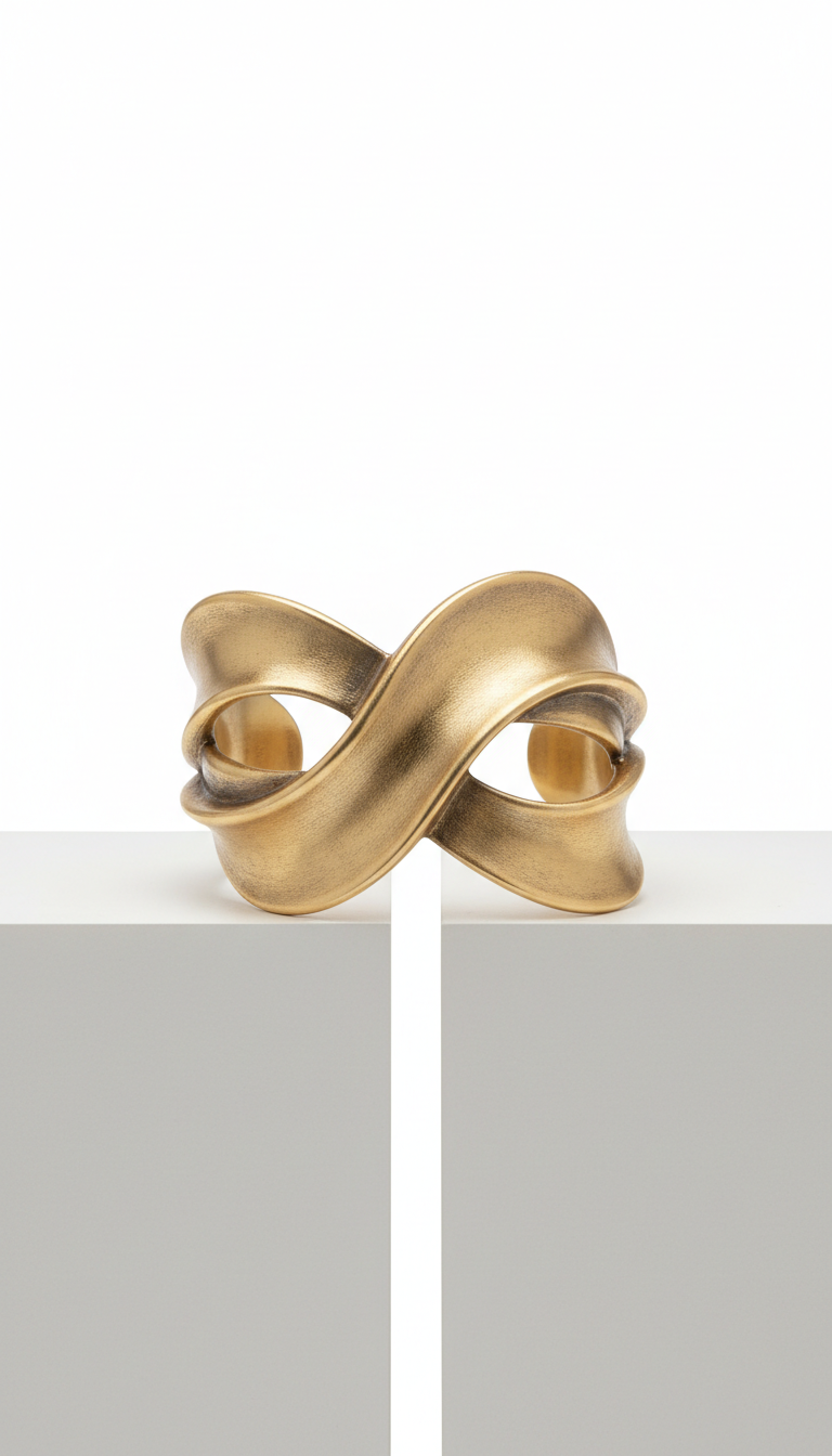 Sterling Silver Cuff With Clean Edge